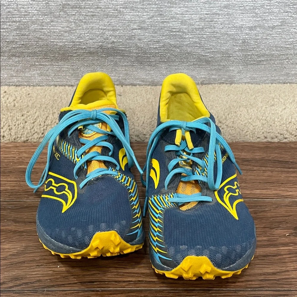 Saucony Blue and Yellow Running Shoes